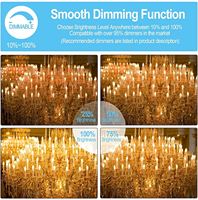 Candelabro Vintage C35 C35T B10 B11 E12 E14 E26 E27 2W 6W suave blanco cálido regulable E14 Base 4W luces de vela bombilla de filamento LED
