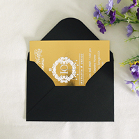 Invitation de mariage personnalisée en papier miroir doré, avec dorure blanche, pour mariage, fiançailles, banquet, fête, menu, carte de remerciement, carte de vœux
