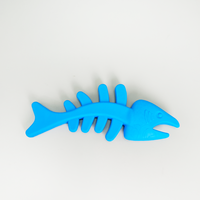 Jouets à mâcher couineurs en forme d'arête de poisson pour chats et chiens, jouets d'entraînement amusants pour animaux de compagnie avec son de récupération en caoutchouc pour chiots