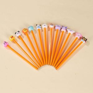 Crayons en bois HB personnalisés en silicone 3D mignons en forme d'animaux, vente en gros, cadeau promotionnel pour écoliers, dessin animé - Product Image 1