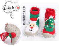 Chaussons bébé en tricot doux et moelleux jaune moutarde avec motif visage d'écureuil, bordure en peluche, semelle souple et flexible en TPE antidérapante – Vente en gros