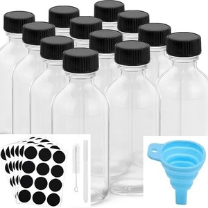 Bouteilles de voyage miniatures en verre transparent de 60 ml pour shots bien-être, bouteilles liquides essentielles avec pulvérisateur à pompe pour <span class=keywords><strong>tequila</strong></span> et brandy - Product Image 2