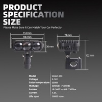 Sanvi S30 12V 5500K Luces LED para Parrilla de Coche, Faros Auxiliares con Lente Proyector, Lámparas Delanteras de 15000 Lúmenes para Accord Nuevo