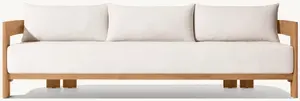2024 nuevo patio muebles de exterior personalizables juegos de sofás de jardín Patio madera de teca de gama alta sofá moderno conjunto de muebles de exterior
