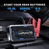 Démarreur de voiture portable 12V 6000A, Power Bank, dispositif de démarrage de voiture, chargeur de batterie automobile, booster de démarrage avec lumière LED