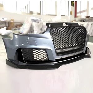 Kit de remplacement de pare-chocs avant de voiture, style RS3, calandre nid d'abeille, spoiler avant pour <span class=keywords><strong>Audi</strong></span> <span class=keywords><strong>A3</strong></span> 8V <span class=keywords><strong>berline</strong></span> 2013 2014 <span class=keywords><strong>2015</strong></span> 2016 - Product Image 4