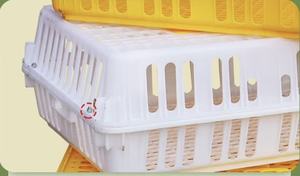 Kandang Transportasi Ayam Hidup Plastik Tipe H Heavy Duty Baru dengan Kotak Pembalik Anak Ayam untuk Peternakan Ayam Petelur (75x55x27cm) - Product Image 5