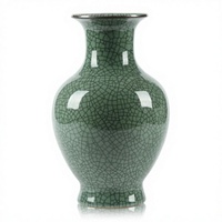 Vase à fleurs en céramique et porcelaine, artisanat chinois, antique, glaçure craquelée, 11,22 cm de haut, 4,33 cm de large, décoration d'intérieur, mariage