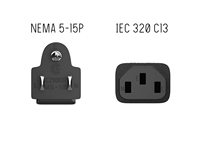 Kabel Daya SYONG OD 6.8mm USA, IEC C13, Konduktor BC 0.55mm², Steker Schuko 3-Pin USA, Kualitas Pabrik Tinggi untuk Monitor Laptop