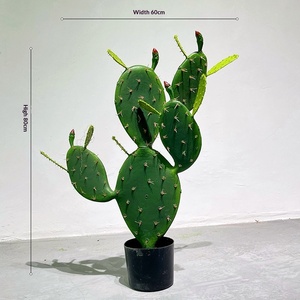 Cactus artificiel en plastique, fausse boule de cactus <span class=keywords><strong>du</strong></span> désert, grande pièce décorative pour aménagement sous escalier - Product Image 4