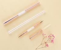 Pinceau à ongles en métal pour la décoration des ongles, pinceau à double tête pour la peinture, le dessin de fleurs, les lignes, pour la manucure professionnelle
