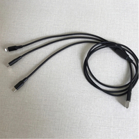 Superventas, 1,25 M, nailon, 3 en 1, teléfono móvil, Cable de carga rápida USB, cargador 2A, Multi enchufe