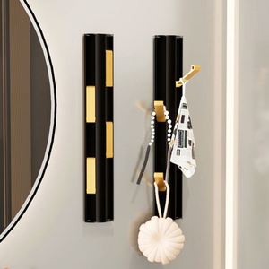 Porte-serviettes mural multifonctionnel pliable avec crochets, porte-clés, porte-manteau, rangement pour cuisine et salle de bain, en aluminium - Product Image 1