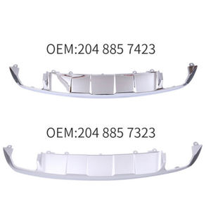 Adecuado para accesorios de coche Mercedes Benz GLK X204 2013-15 edición deportiva parachoques trasero debajo de placa decorativa de galvanoplastia - Product Image 2