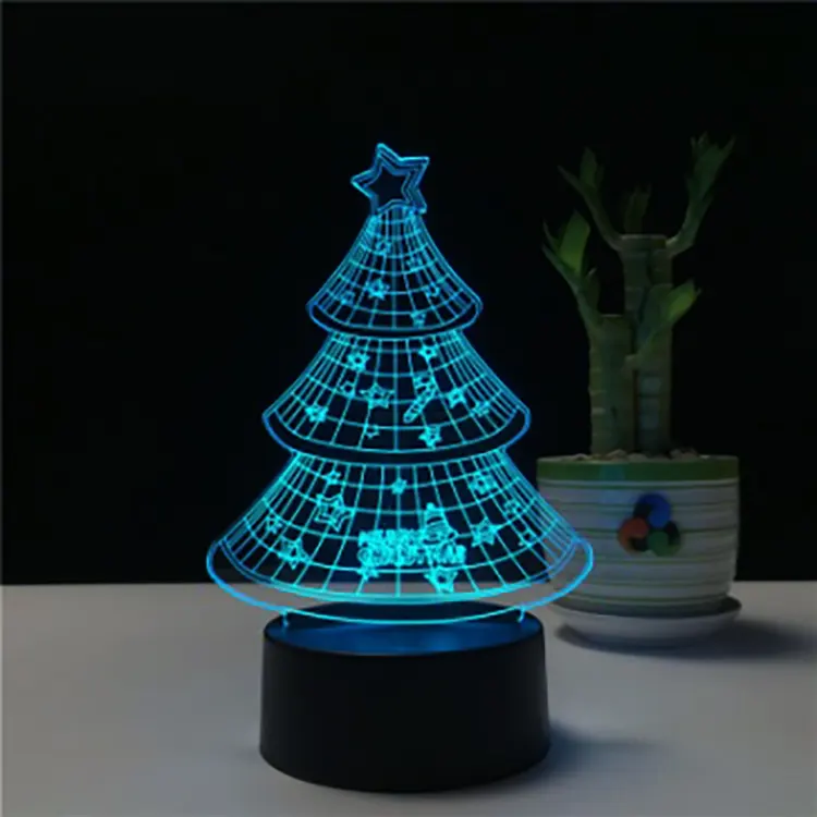 Factory Direct No MOQ Kids Gadget Led Night Light Base Table Lamp Customized Acrylic plate Trending for 3D Star Night Light