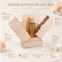 Scatola Regalo Personalizzata in Cartone a Doppia Porta per Bottiglie di Profumo, Materiali Riciclati, Finitura Opaca, Confezione Premium da 50ML per Cosmetici