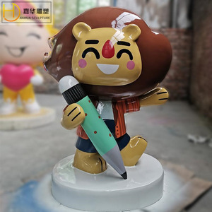 Escultura de Dibujos Animados, Figura de Fibra de Vidrio, Modelo de Mascota Hecho a Mano para Montar en el Suelo Exterior - Product Image 2