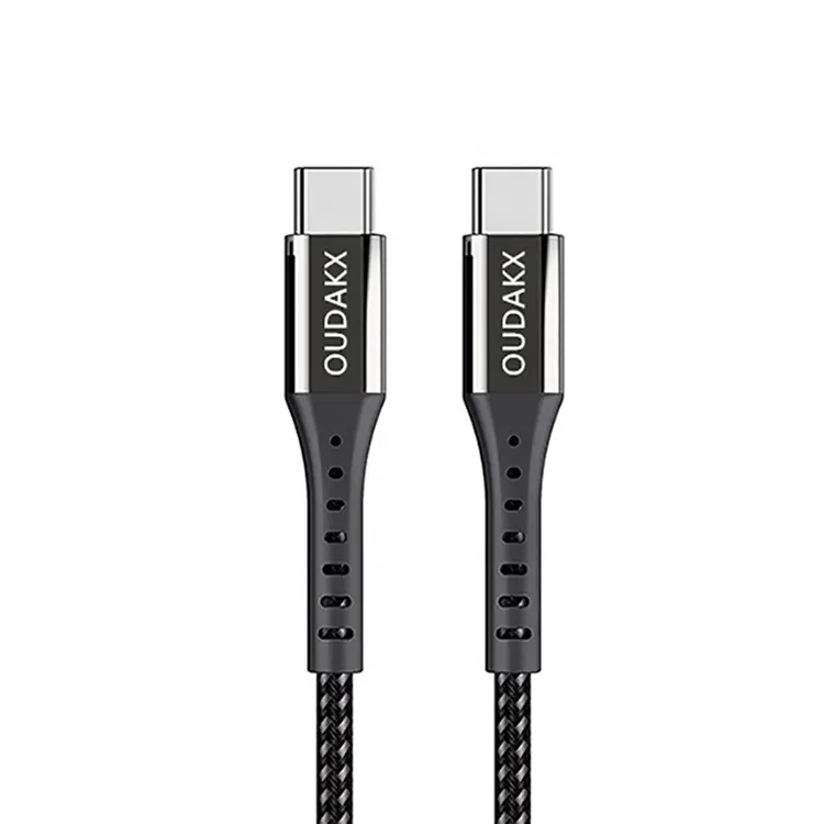 Accessori per telefoni cavo di ricarica rapido in nylon intrecciato da USB-C A USB A 2.4A 3A tipo c 2.0 cavo usb dati di tipo C