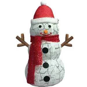 24 \ "USB8機能タイマーリモコンLEDライト33個の粉末アイスキューブと屋外クリスマスデコレーション用の布雪だるま