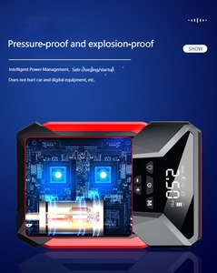 Màn Hình Kỹ Thuật Số Có Thể Sạc Lại Xe Inflator Xe Pin Booster Cáp Pin Nhảy Khởi Động Pin Khẩn Cấp Kit Nhảy Không Khí Khởi Động - Product Image 6