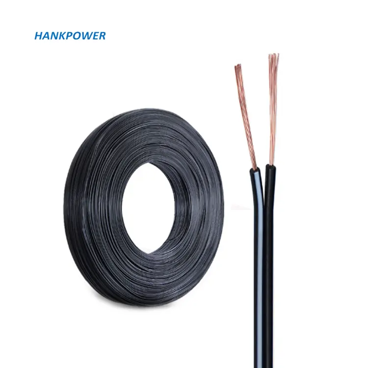 2468 22AWG Black Diameter 1.8*3.6MM Double Parallel 2 Cores Power Wire Cable