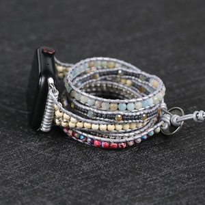 Nouveauté Bracelet de montre en pierre naturelle Bracelet de montre réglable Boho pour <span class=keywords><strong>Fitbit</strong></span> Versa 2 <span class=keywords><strong>Smartwatch</strong></span> Remplacement - Product Image 2