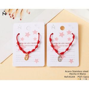 Braccialetto Pulsera G in Acciaio Inossidabile con Sette Nodi, Bracciale Fatto a Mano con Charm di Protezione - Product Image 3