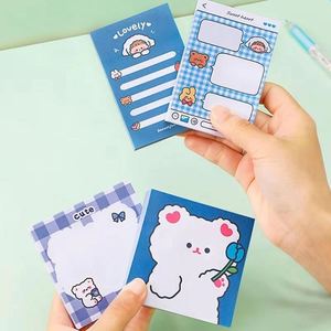 80 Sheet Self-Adhesive Square Sticky Notes Pad Cartoon Mini To-Do-List for Kids Students for Fridge Laptop Book <b>Bookmarks</b> - Product Image 4