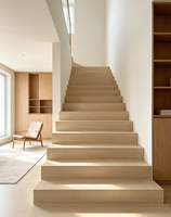 Carreaux de marche d'escalier antidérapants en bois et céramique, à rainures antidérapantes, aspect marbre, pour escaliers intérieurs d'hôtels et de villas