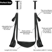 Balançoire de porte BDSM pour chambre à coucher, étanche, jouet sexuel stimulant pour adultes, sangle réglable, équipement de bondage pour couples, mobilier de suspension sexuelle