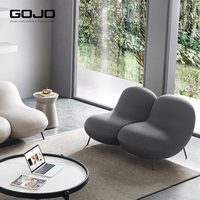 Ensemble de canapé de bureau moderne convertible à cadre en métal avec fauteuil inclinable et design teddy pour hôtel et maison