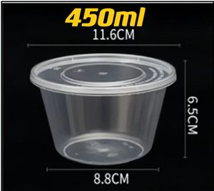 Contenedor redondo de plástico para alimentos de PP, contenedor de plástico para almacenamiento de alimentos, contenedor de plástico para alimentos para microondas - Product Image 2