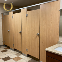 Cabines de toilettes modernes et compactes pour hôtels, salles de bain, gymnases, sanitaires commerciaux en HPL, étanches et ignifuges, cloisons WC