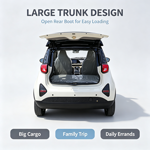 Veicolo Elettrico Familiare Comodo e Compatto con Ampio Vano Portaoggetti, 4 Porte, Bianco, <span class=keywords><strong>EV</strong></span> a Bassa Velocità per Spostamenti Quotidiani - Product Image 3