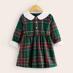 تي شيرت كارتان بياقة متباينة من بيتر بان فستان منقوش للبنات الرُضَّع - Product Image 4