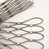 Maßgefertigtes Flexibles Ferrule-Seilnetz Edelstahl-Kabelnetz für Ranch-Geländer Balustrade Sicherheitsnetz Zoo-Treppen
