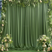 Rideaux de fond de scène de luxe modernes et professionnels, rose, double couche, pour arche de mariage, avec support, en soie de lait