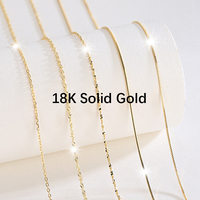 Collier chaîne en or massif 18K 14K 10K personnalisé, style câble ou Figaro, vente en gros, AU750, véritable or, longue chaîne pour femme