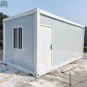 10ft 20ft giá thấp phẳng gói container nhà Modular prefab cabin kho nhà để xe công nhân ký túc xá văn phòng di động - Product Image 1