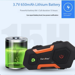 EuroFone V3 PLUS helm Walkie Talkie, headphone interkom ABS 3-orang jangkauan 2KM, termasuk aksesori sepeda motor - Product Image 4