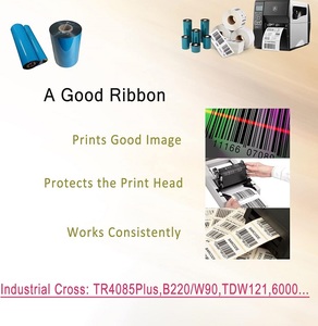 Wax Thermal Transfer Ribbon 110mm x 300m Black Ink Outside 1 Inch Core For Shipping Label <b>Printer</b> - Product Image 5