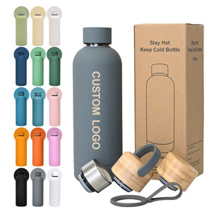 Customize logo 500ml 750ml Double Wall Insulated Botella Piccante Acero Inoxidable Stainless Steel Thermal <strong>Bottle</strong> Rubber - Product Image 1