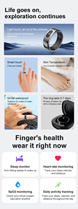 Boîtier de charge pour bague intelligente R08, étanche 5 ATM, contrôle par application, moniteur de fréquence cardiaque, d'oxygène sanguin, de sommeil, de santé, suivi sportif et de forme physique - Product Image 5