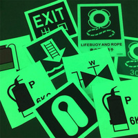 Película Fotoluminiscente YEEMA, Autoadhesiva, de PVC PET, con Resplandor de 8 Horas, Amarillo-Verde, Irrompible, Imprimible, para Salidas de Emergencia