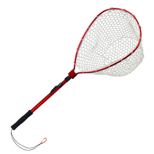 Nouveau épuisette de pêche à la mouche avec <span class=keywords><strong>manche</strong></span> et cadre en alliage d'aluminium, filet en silicone, poignée en EVA et corde anti-perte - Product Image 5