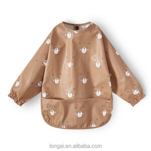 Bavoir d'alimentation imperméable et anti-salissure pour enfants, sac de riz doux lavable pour bébé, motif imprimé. - Product Image 1