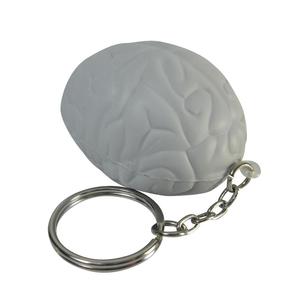 Porte-clés anti-stress personnalisé en forme de cerveau, avec logo promotionnel, en mousse PU souple, cadeau cérébral portable pour l'apprentissage - Product Image 4