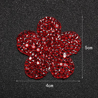 Nouvelle Applique Florale 3D avec Patch Fleur Brodée Strass Perle pour Robe