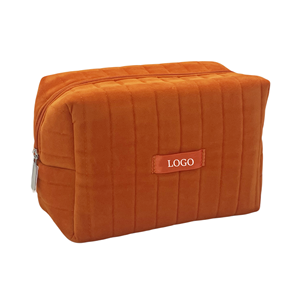 Quilted Padded Velvet Beauty Pouch Promotional Wholesale OEM Makeup <strong>Bag</strong> Custom Logo Factory Polyester Velvet Small <strong>Cosmetic</strong> <strong>Bag</strong> - Product Image 2