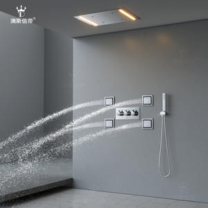 500x360mm LED Canopy <b>Shower</b> Set Wall-Mounted Ceiling-Mounted Concealed Installation <b>for</b> Bathroom Vanity <b>Lighting</b> - Product Image 4